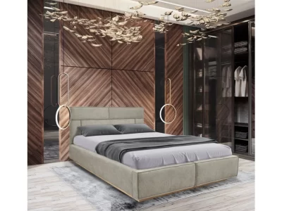 тапицирана спалня Джорджия за матрак 160/200 бежова
