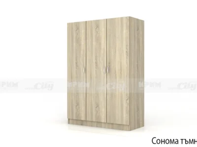 Гардероб Сити 1002 тъмна сонома